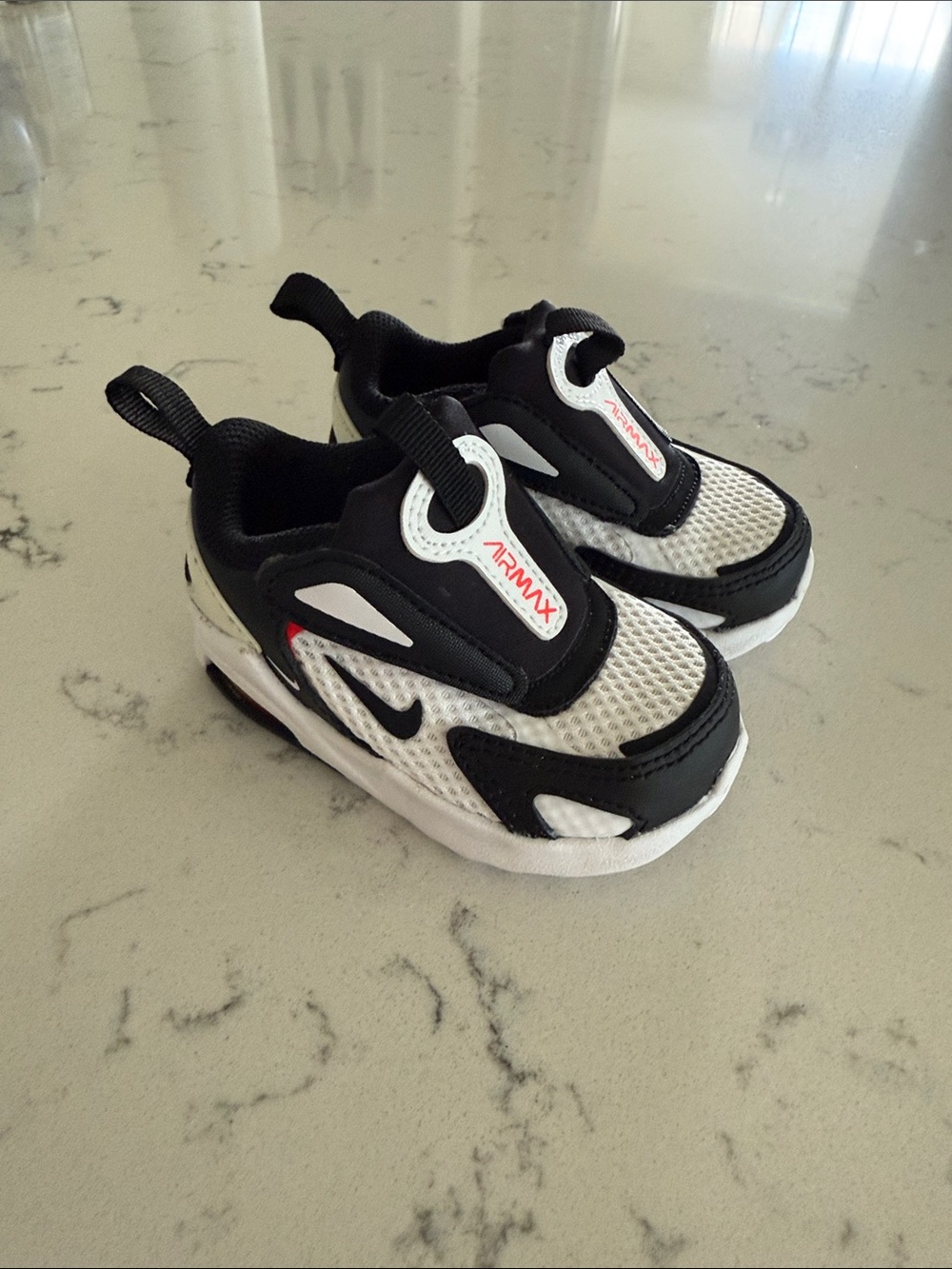Nike Air Max Bolt CW1629-100 Black White Toddler 4C Sneakers Shoes